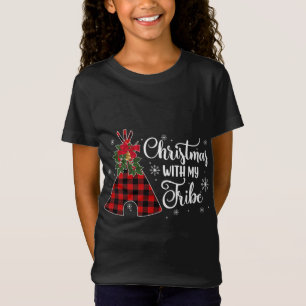 T-Shirt Fête de Noël avec ma tribu Buffalo Plaid Family