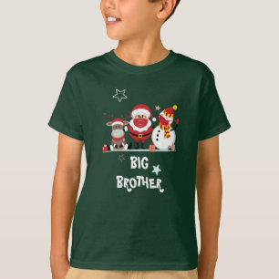 T-shirt Fête de Noël de famille personnalisée Big Brother