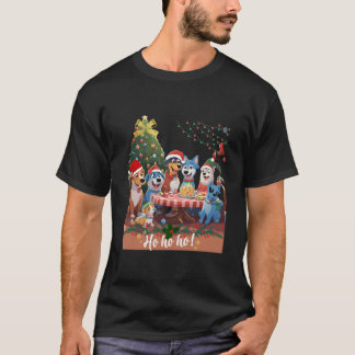 T-shirt Fête de Noël de la famille Bluey