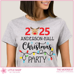 T-shirt Fête de Noël de la famille personnalisée