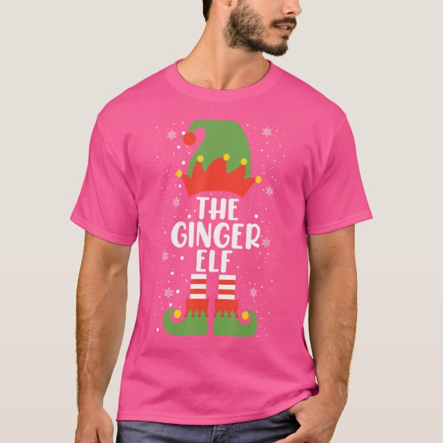 T-shirt Fête de Noël des elfes de gingembre qui correspond (Devant)