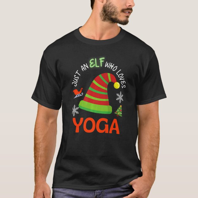 T-shirt Fête de Noël Elf Yoga Famille correspondante (Devant)