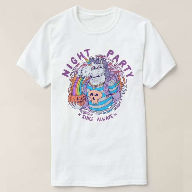 T-shirt FÊTE DE NUIT - Unicorne (Design devant)