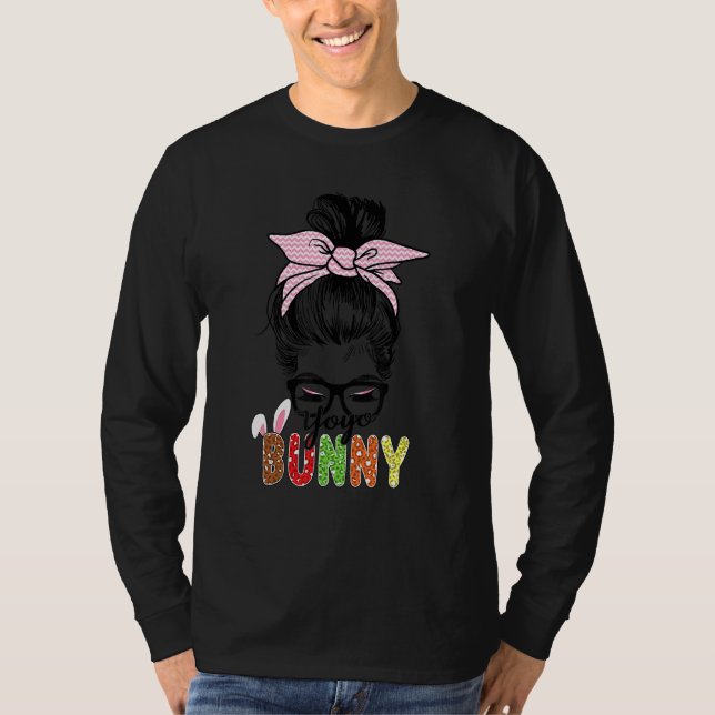 T-shirt Fête de Pâques Bunny Maman Yoyo Bunny Fête de Pâqu (Devant)