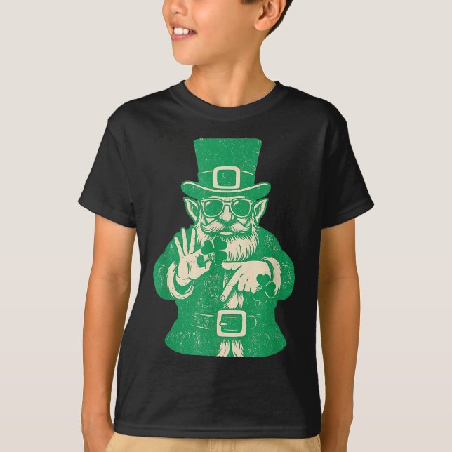 T-shirt Fête de Patrick, Leprechauns Drôle 6 Cadeau Meme H (Devant)