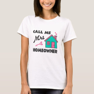 T-shirt Fête de pendaison de crémaillère Appelez-moi Mme P