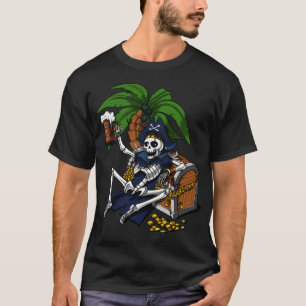 T-shirt Fête de pirates squelettes