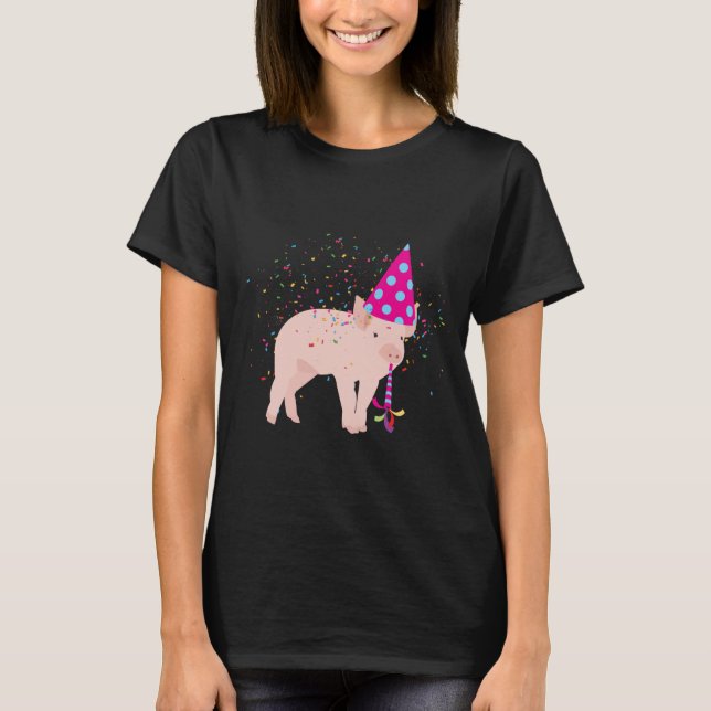 T-shirt Fête de porc - Animaux ayant une fête (Devant)