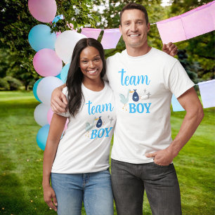 T-shirt Fête de révélation de genre Team Boy Blue Unisexe
