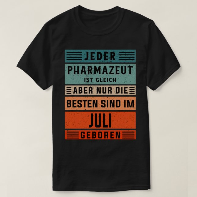 T-shirt Fête de technicien de laboratoire pharmacie née en (Design devant)