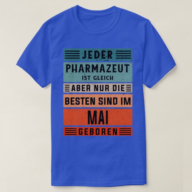 T-shirt Fête de technicien de laboratoire Un pharmacien né (Design devant)