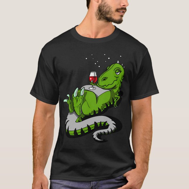 T-shirt Fête de vin de dinosaure T-Rex (Devant)