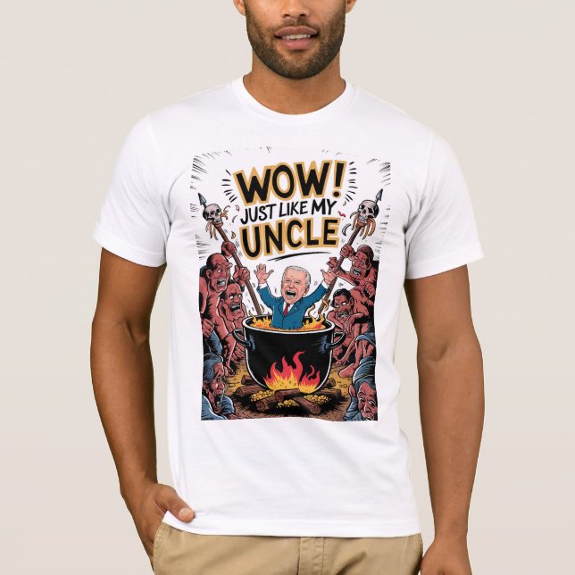 T-shirt Fête d'enfer Cannibals Ate Mon oncle Joe Biden (Devant)