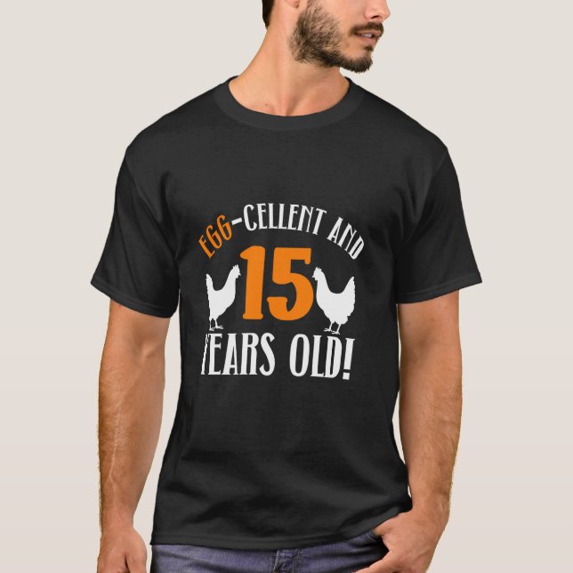 T-shirt Fête des 15 ans Eleveuse de poulets Poulet  (Devant)