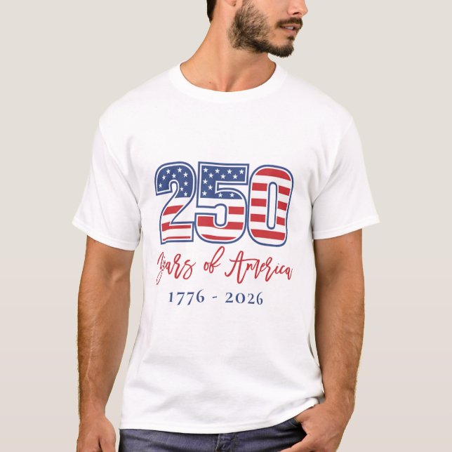 T-shirt Fête des 250 ans de l'Amérique (Devant)
