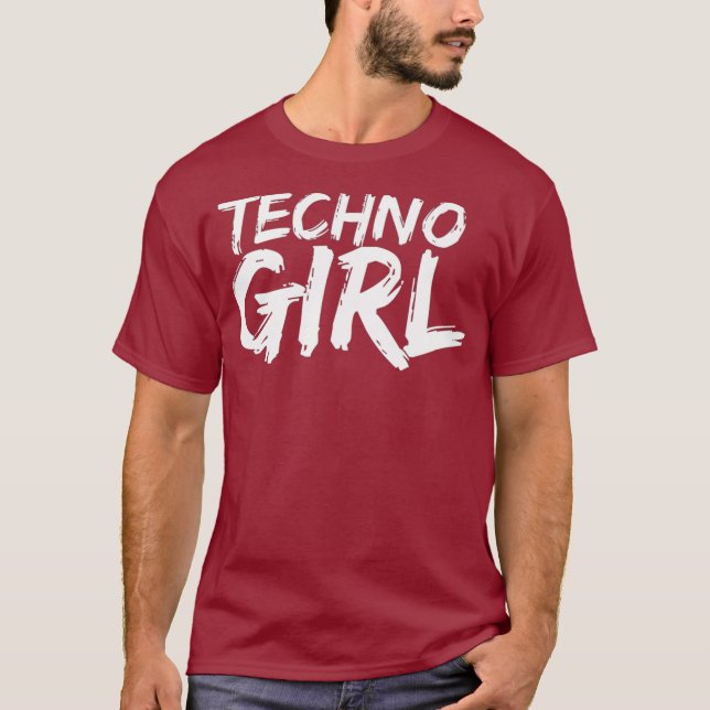 T-shirt Fête des adolescentes Techno Girl Tee Festival EDM (Devant)
