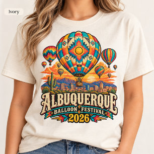 T-shirt Fête des ballons d'Albuquerque 2026 Nouveau-Mexiqu