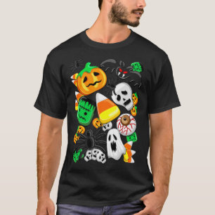 T-shirt Fête des Candies Éffrayantes d'Halloween