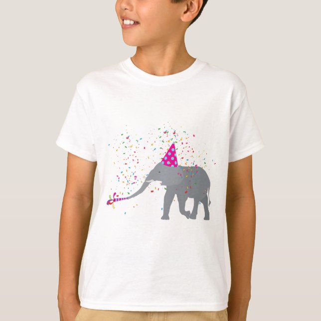T-shirt Fête des éléphants - Animaux ayant une fête (Devant)