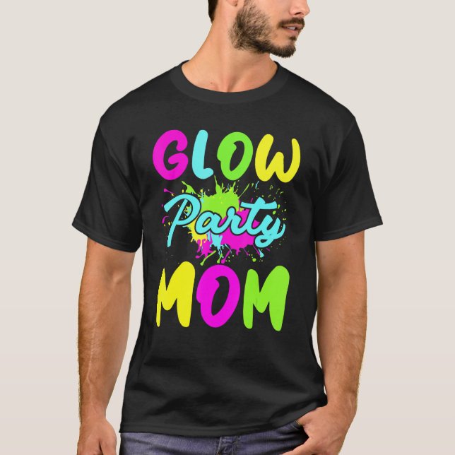 T-shirt Fête des enfants Maman Neon Lumières Fête des mère (Devant)