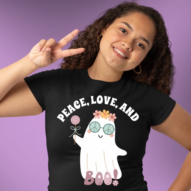 T-shirt Fête des fleurs rétro fantôme Halloween (Créateur téléchargé)