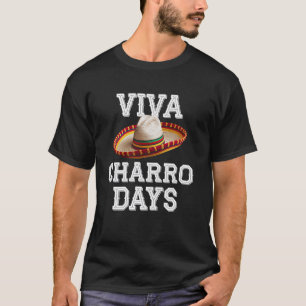 T-shirt Fête des jours de Charro Mexique Sombrero Vaquero