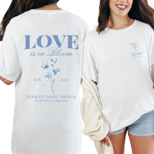 T-shirt Fête des mariées de Fleur sauvage Dusty Blue perso