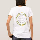 T-shirt Fête des mariées méditerranéenne de Squeeze<br><div class="desc">Évoquez la splendeur ensoleillée d'un mariage de la côte amalfitaine avec la collection de Fêtes des mariées méditerranéennes citron jaune ! Insufflée du zeste d'agrumes d'été, les invitations, les signes et la décoration rayonnent de chaleur, d'élégance, et de charmantes graphismes citron jumelés à une magnifique police calligraphique. Célébrez votre amour...</div>