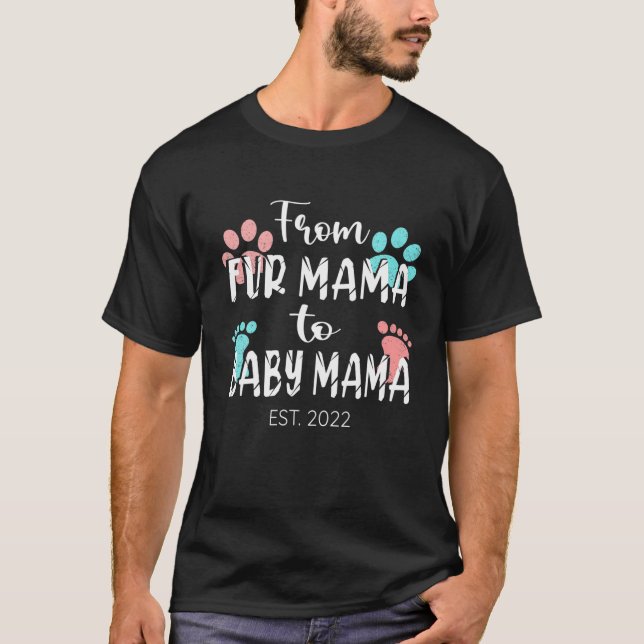 T-shirt Fête des mères adolescentes Empreinte de patte de  (Devant)