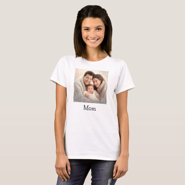T-shirt Fête des mères Bonne famille Maman Personnalisée N (Devant entier)