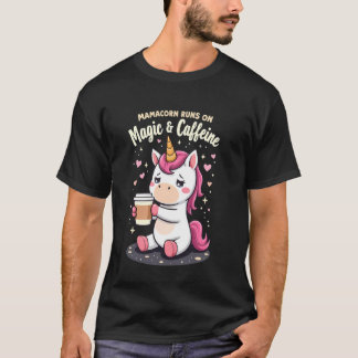 T-shirt Fête des mères Cadeau Mamacorn tourne sur Magic &