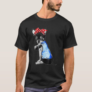 T-shirt Fête des mères Cadeaux Chihuahua Chien Tatouage J'
