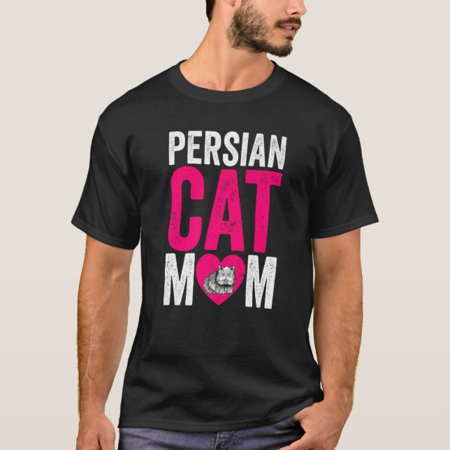 T-shirt Fête des Mères Chat Mama Chat Fourrure Parent Pers (Devant)
