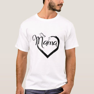 T-shirt Fête des mères cool Mama Forme cardiaque Maman Amo