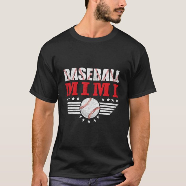 T-shirt Fête Des Mères De Baseball Féminin Mimi Funny Ball (Devant)