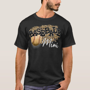 T-shirt Fête des Mères de Baseball Mimi Leopard