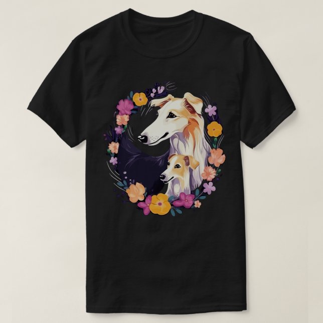 T-shirt Fête des mères de Borzoi (Design devant)