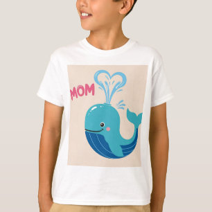 T-shirt Fête des mères de dauphins floraux