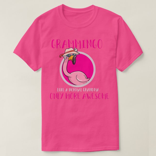 T-shirt Fête des mères de grand-mère Flamant rose (Design devant)