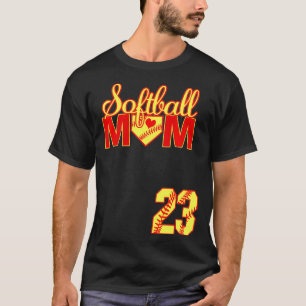 T-shirt Fête des mères de maman de softball #23 Fastpitch