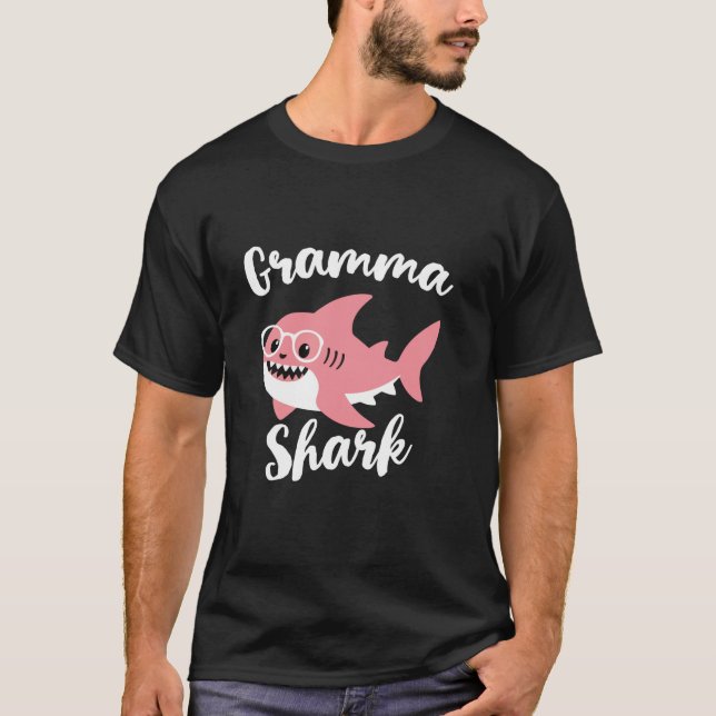 T-shirt Fête des mères de requins grand-mère grand-mère dr (Devant)