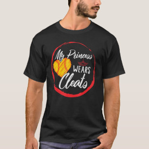 T-shirt Fête des mères de softball Ma princesse porte des