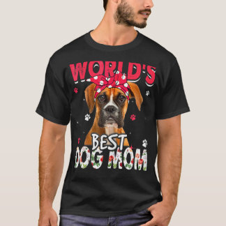 T-shirt Fête des mères du meilleur chien de boxe du monde 