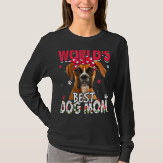 T-shirt Fête des mères du meilleur chien de boxe du monde