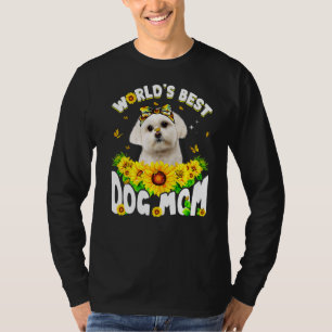 T-shirt Fête des mères du meilleur chien maltais du monde