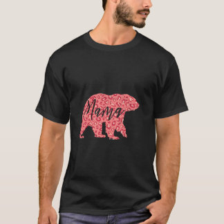 T-shirt Fête des Mères Empreinte de léopard rose Conceptio