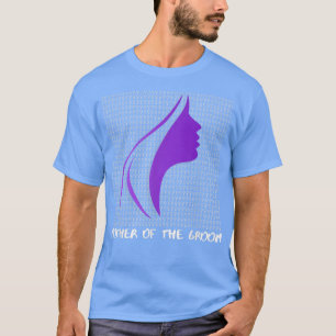 T-shirt Fête des mères Féminin Violet AmantMère du marié