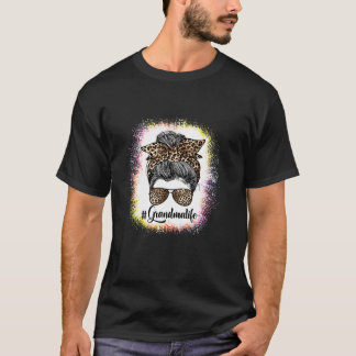 T-shirt Fête des mères Leopard Bleached Bun Grand-mère Li