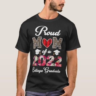 T-shirt Fête des Mères Léopard Fier Maman d'un collège G 2