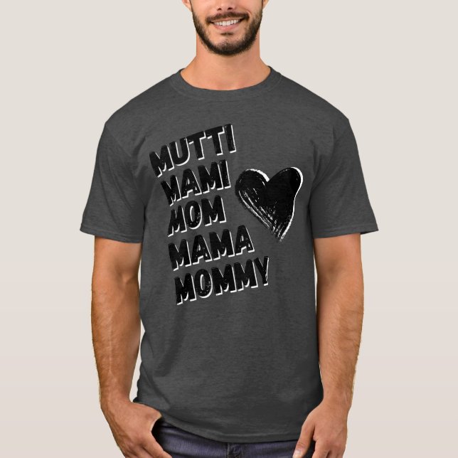 T-shirt Fête des mères maman maman maman maman maman maman (Devant)